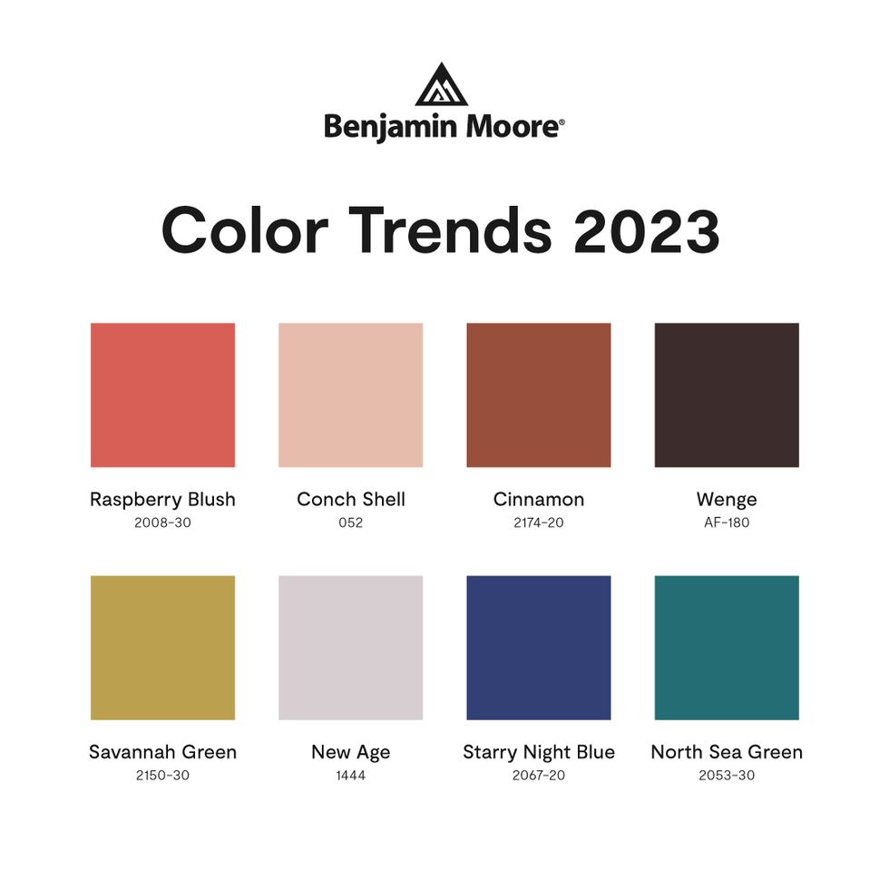Палитра Color Trends 2023 Benjamin Moore Палитра Color Trends 2023 Benjamin Moore